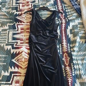 Black velvet dress